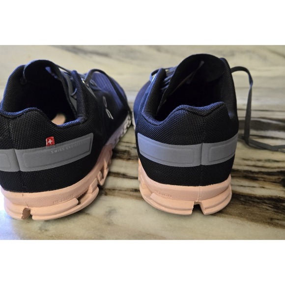 On Cloud Flow Women's Running Shoes Size 9, Black/White/Peach, Athletic Sneaker - Picture 6 of 11